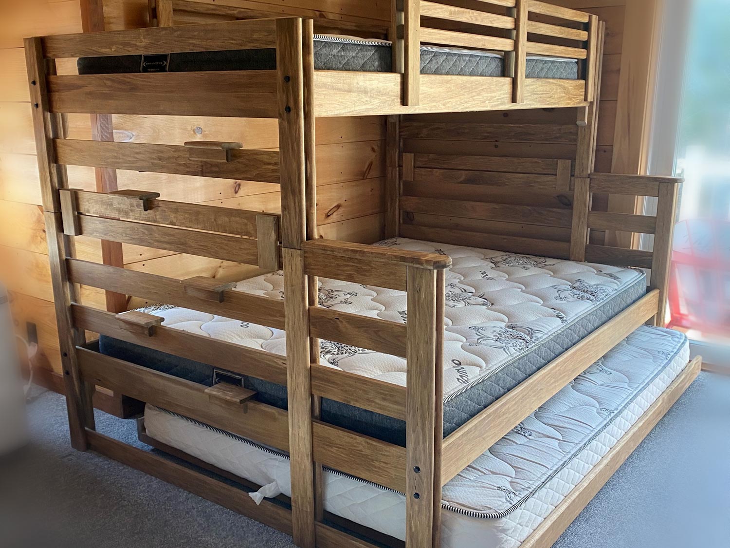 bunk beds double on top single on bottom